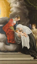 A Virgem e o Menino com Santa Francisca de Roma, 1615-1618.