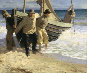 Lançando o barco. Skagen