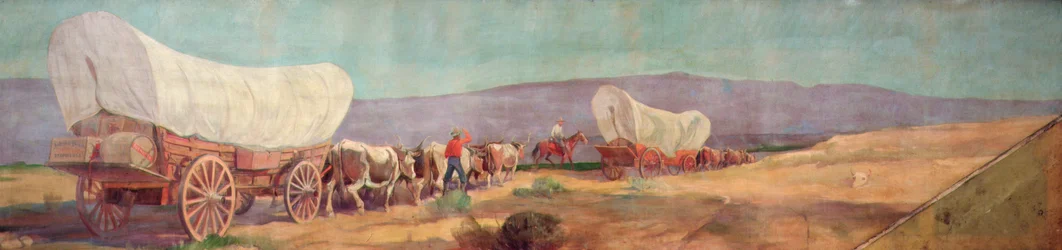 Comboio de vagões Anheuser-Busch (óleo sobre tela)