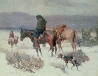 Caça ao Inverno (óleo sobre tela)
