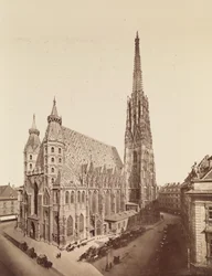 1.º, Stephansplatz 1 - Catedral de Santo Estêvão - fachadas oeste e sul - vista elevada