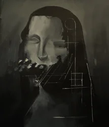 Gioconda, 2023 (acrílico e óleo sobre tela)