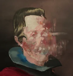 Velázquez Disintegrating, 2020-2025 (acrílico e óleo sobre tela)