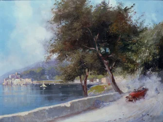Corrida no Lago (óleo sobre tela)