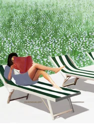 Leitura relaxante no jardim