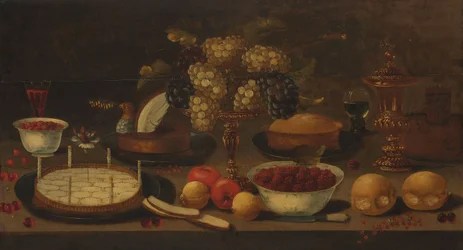 Natureza morta de banquete, c.1620-1650 (óleo sobre painel)