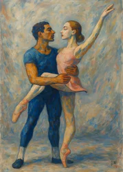 Abraço de ballet elegante