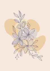 Linhas florais delicadas