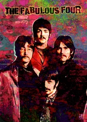 Músicos retro cheios de energia
