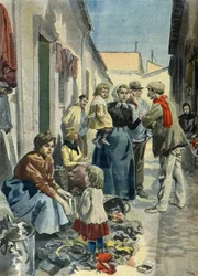 Uma família de trapeiros em Paris em 1899 (Gravura)