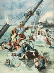 Marinheiros franceses salvam soldados chineses de se afogarem