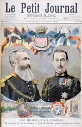 Rei Leopoldo II da Bélgica e Príncipe Nicolau da Grécia e Dinamarca, 1895.