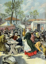 Banquete popular na Rússia no dia da coroação de Nicolau II