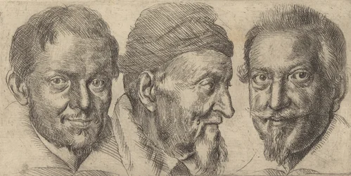 Três retratos possivelmente representando Camillo Graffic, Ercole Pedemonte e Antoni ..., ca. 1620-30.
