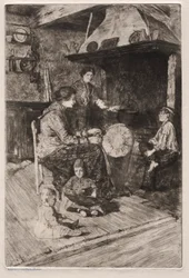 Gravuras de Veneza: The Lace Makers, século XIX.