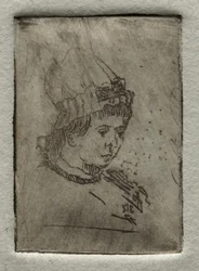 Cabeça pequena com boné da máfia, 1878.