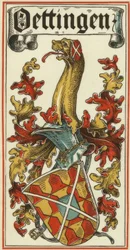 Os ancestrais brasões de armas das casas dos príncipes alemães: Öttingen
