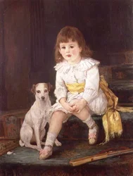 Mestre Baddeley de Derby com o seu cão