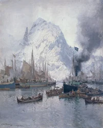 Chegada de Agnsilddamperen, Svolvaer