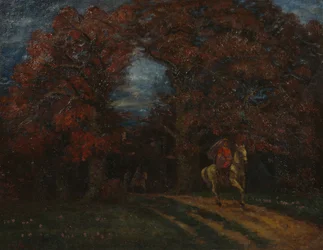 Paisagem de Outono com Cavaleiros (óleo sobre tela)