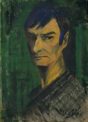 Autorretrato, c.1921 (têmpera sobre tela)