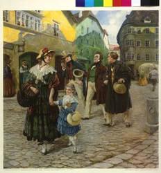 Franz Schubert num passeio com amigos