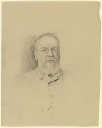 Retrato de um homem idoso com óculos