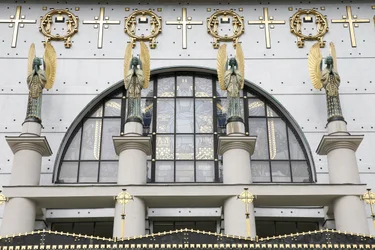 Igreja Am Steinhof (igreja Leopld) desenhada por Otto Wagner, Viena, Áustria (foto)