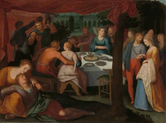 Um Banquete Nocturno
Refeição Nocturna na Floresta
uma de uma série de doze sobre a Insurreição dos Batávios contra os Romanos