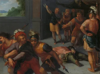 A Decapitação de Cláudio Paulus e a Captura de Júlio Civilis
Decapitação de Julius Paulus e Prisão de Claudius Civilis
uma de uma série de doze sobre a Insurreição dos Batávios contra os Romanos