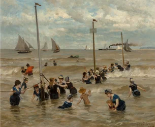 Banhando-se à beira-mar, 1876.
