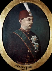 Império Otomano: Retrato do Sultão Mehmed Murad V (1840-1910)" Pintura. 1876. Topkapi Sarayi Biblioteca de Istambul
