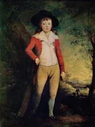 Retrato de William Seward com um bastão de grilo, c.1788-91