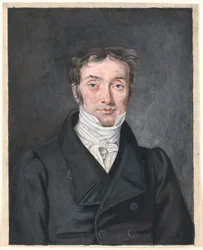 Retrato do professor Hans Jensen Visby (1777-1870), de Aagerup, paróquia de Ramløse.