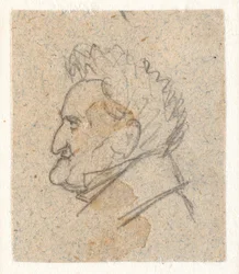 Retrato de perfil do pintor de flores C.D. Fritzsch.