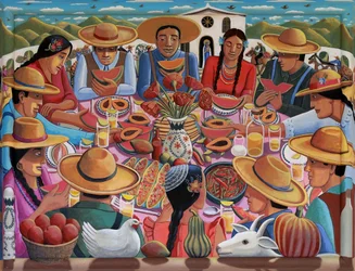 Colheita, 2025 (gesso colorido)