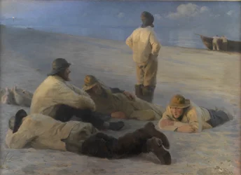 Pescadores na praia de Skagen
