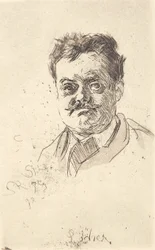 Retrato de Carl Locher, um rosto