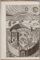 Ilustração de "Partheneia Sacra: Ou O Jardim Misterioso e Delicioso das Partenes Sagradas Simbolicamente Definido e Enriquecido com Dispositivos e Emblemas Pios para o Entretenimento de Almas Devotas", de Henry Hawkins, 1633