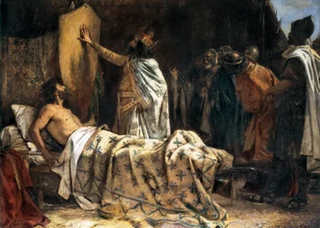 Morte do Conde Wilfred, o Peludo (840-897), final do século 19 - início do século 20 (óleo sobre tela)