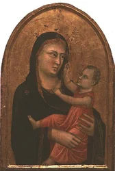 Madonna and Child (tempera no painel)