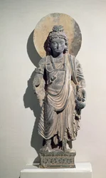 Bodhisattva Permanente Maitreya, 3º século (xisto)