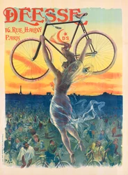 Cartaz da Arte Nova Francesa para Deesse Bicycles, c.1898 (litografia)