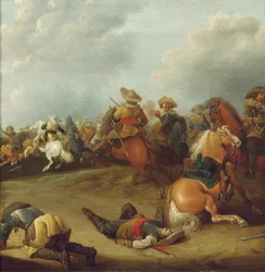 Uma batalha de cavalaria