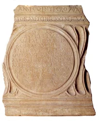 Arte Paleocristã: Epitáfio cristão de Melissus. De Roma, Paris, Museu do Louvre