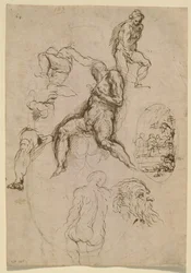 Folha de estudos para pintura no Salone del Maggior Consiglio, Palácio Ducal, Veneza, c.1578