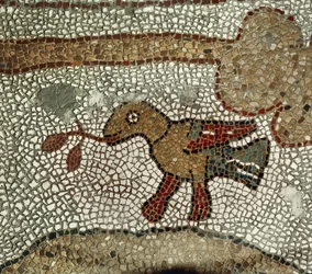 Pomba com um ramo de oliveira. Mosaico (mosaico)