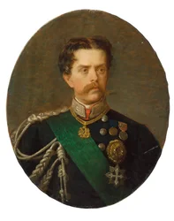 Retrato do rei Umberto I da Itália 1844-1900.