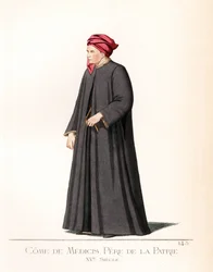 Cosimo (Come) de Medicis (1389-1464), também conhecido como Cosimo o Velho (Cosimo il Vecchio) ou Come Pere da Pátria (Cosimo Pater Patriae), banqueiro e estadista italiano, fundador da dinastia política dos Médicis - Cosimo de Medici (1389-1464), gordo