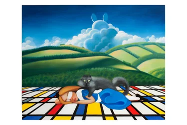 Está na hora de acordar, Alice!, 2019 (óleo sobre painel de madeira)